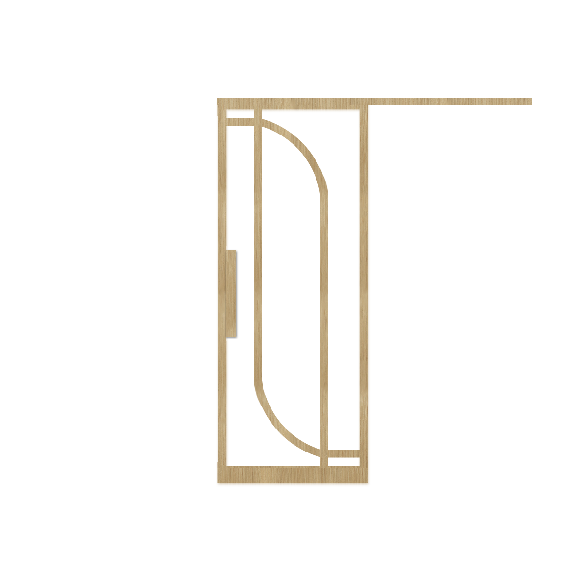 Houten deur Atelier - schuifsysteem
